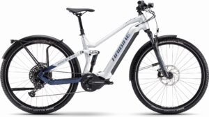 VTT Électrique Tout-Suspendu Haibike Adventr FS 9 Sram NX/SX Eagle 12V 720 Wh 29'' Argent Bleu 2023